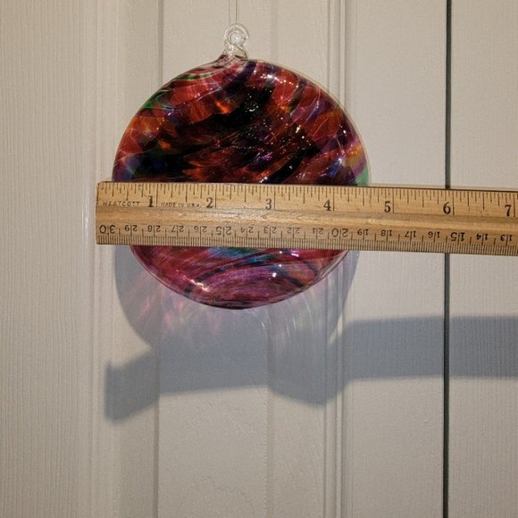 Vintage Blown Glass Disk Shaped Suncatcher - Picture 2 of 2